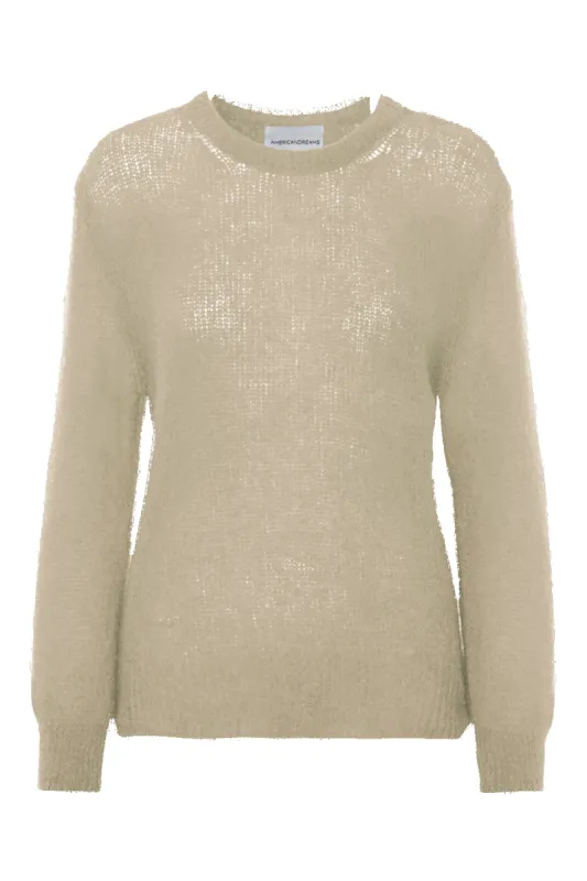 Ulla O Neck Knit Pullover Beige sold by Americandreams
