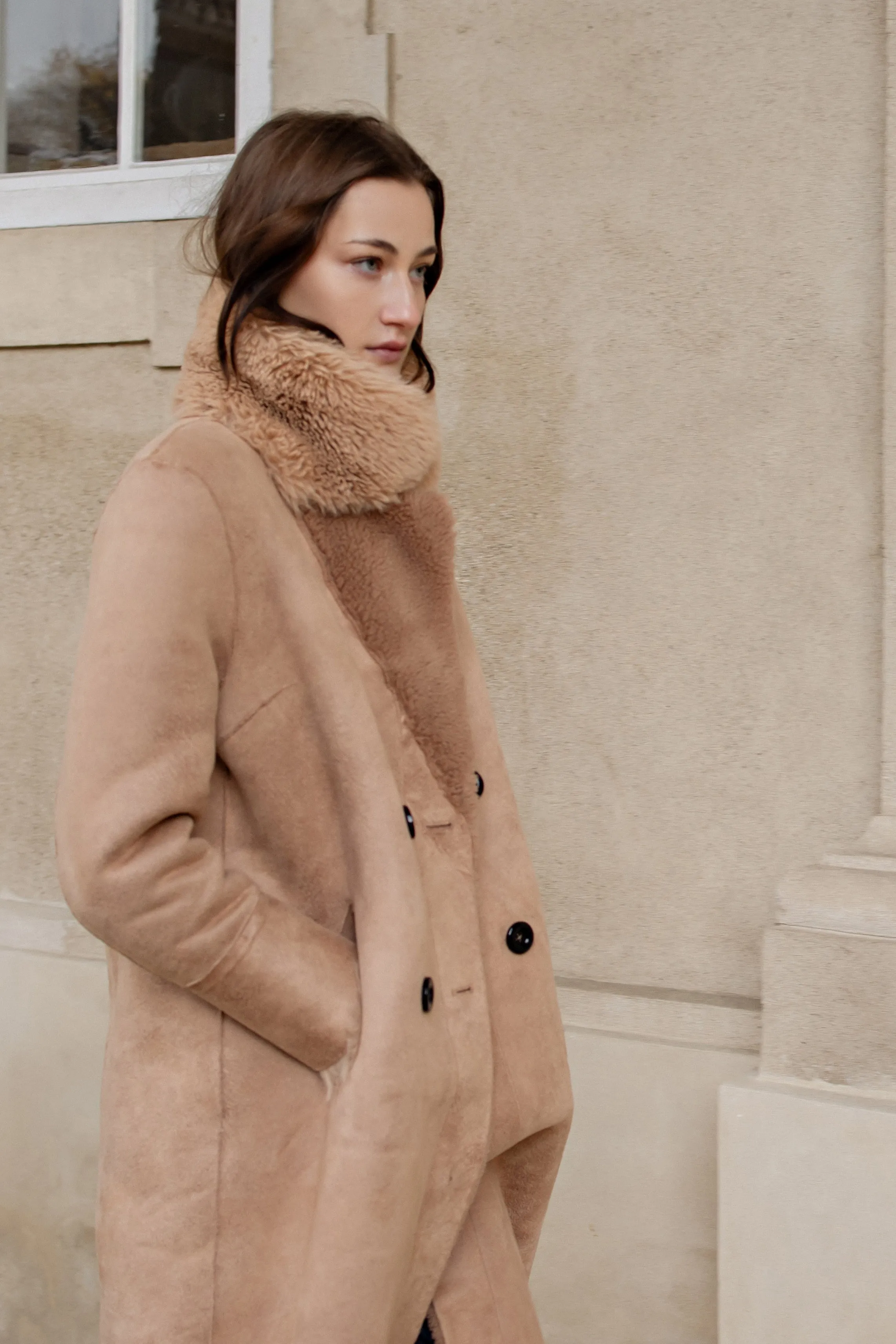 Leona Wool Coat Long Light Brown sold by Americandreams product image thumbnail 4