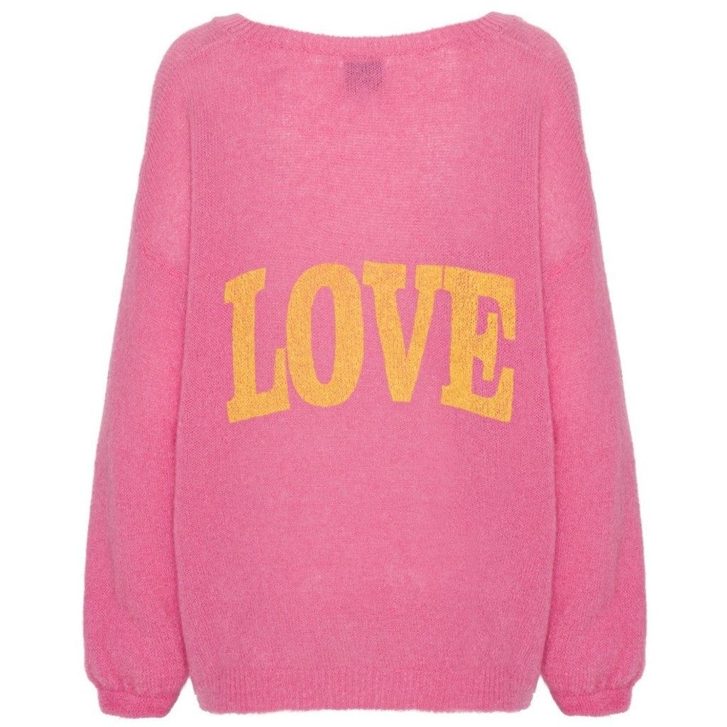 Silja Back Letters - Pink W/ Yellow Letters (LOVE) sold by American Dream