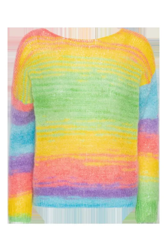 Carly Multi Striped Pullover Rainbow sold by American Dream