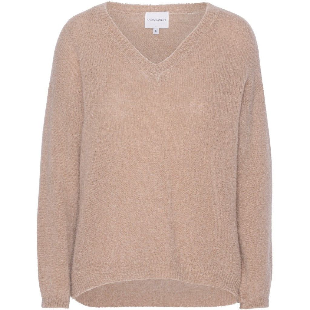 Silja V Neck Knit - Medium Brown sold by American Dream