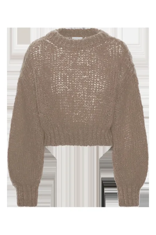 Leonnie Alpaca Cropped Pullover Medium Brown sold by American Dream