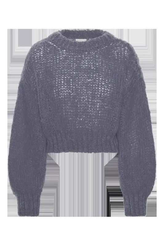 Leonnie Alpaca Cropped Pullover Graphite sold by American Dream