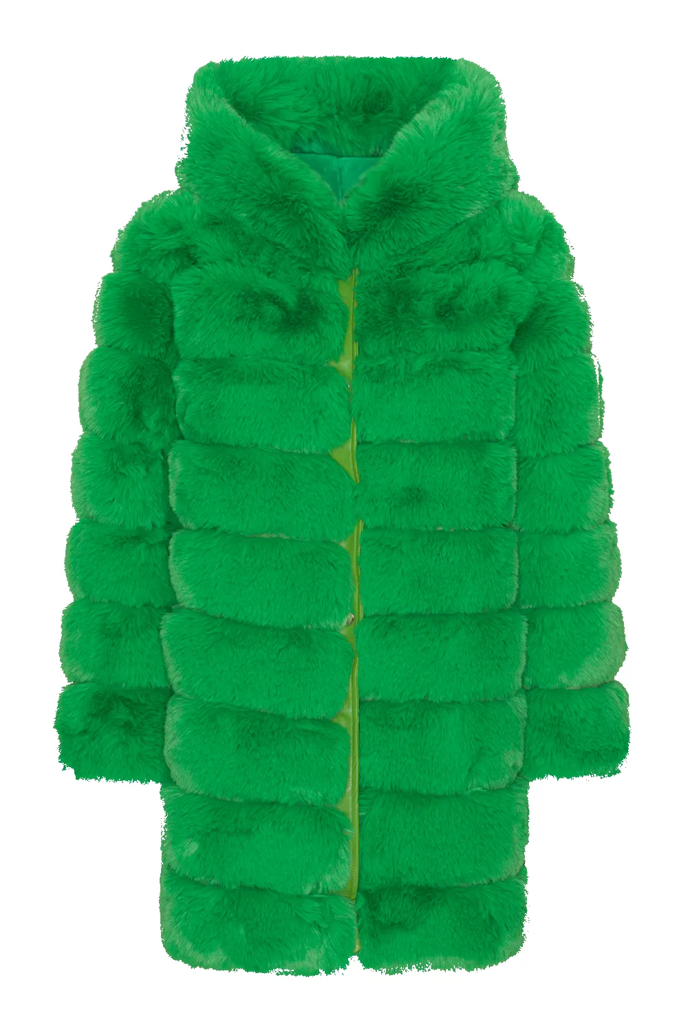 Blake Faux Fur Coat Long Emerald Green sold by Americandreams