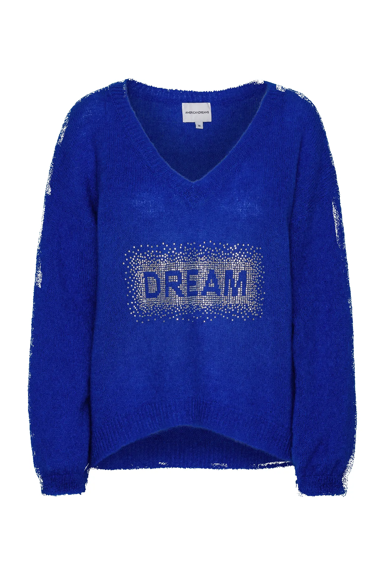 Silja V Neck Crystal Pullover Electric Blue sold by Americandreams