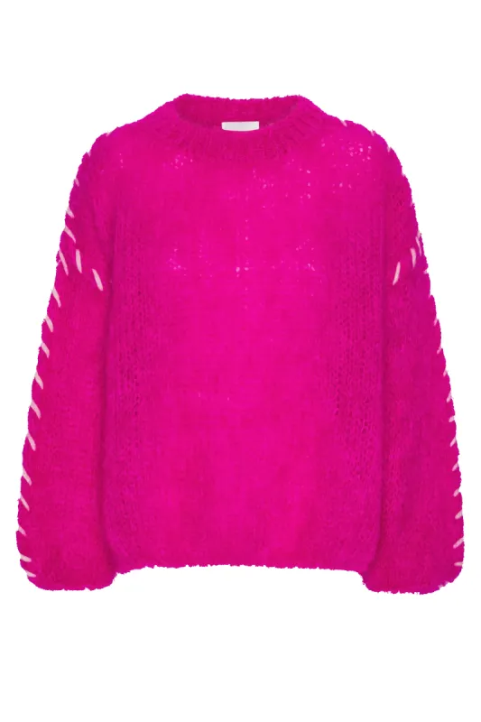 Catia Mohair Stitch Pullover Neon Pink sold by Americandreams