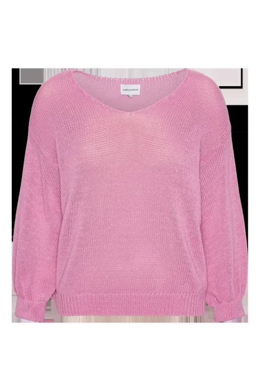 Milana LS Light Cotton Knit Soft Berry sold by American Dream