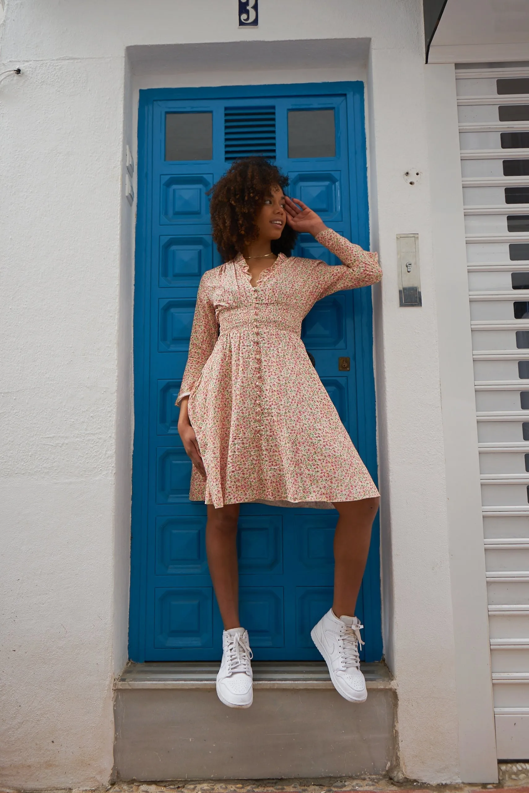 Sally Short Dress Light Pink Flower sold by Americandreams product image thumbnail 3