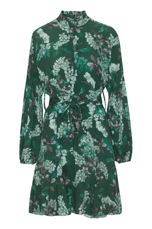 Aia Viscose Dress Green Big Flower sold by Americandreams
