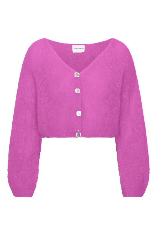 Cornelia Cropped Cardigan Pearly Purple sold by Americandreams