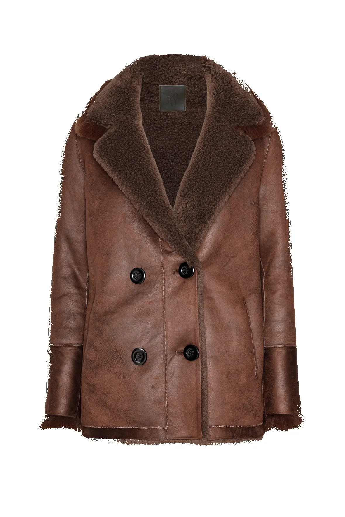 Leona Wool Coat Short Chocolate Brown sold by Americandreams