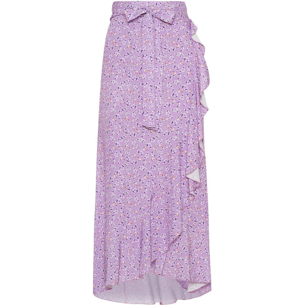 Milly Wrap Skirt Long - Lilac Flower sold by American Dream