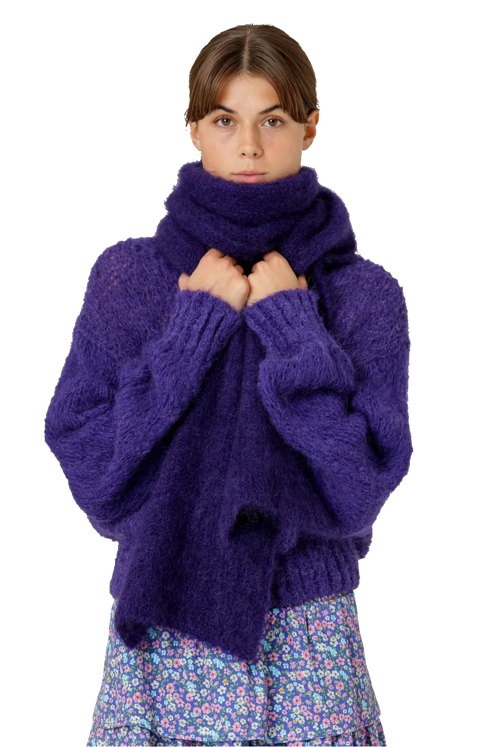 Leonnie Alpaca Pullover Dark Violet - Sample sold by Americandreams product image thumbnail 2