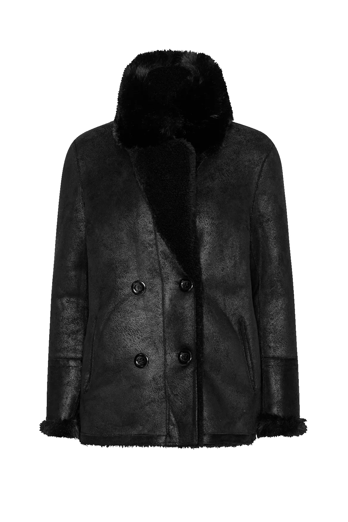 Leona Wool Coat Short Black sold by Americandreams product image thumbnail 2