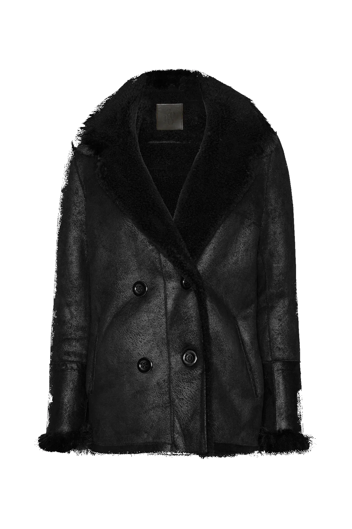 Leona Wool Coat Short Black sold by Americandreams
