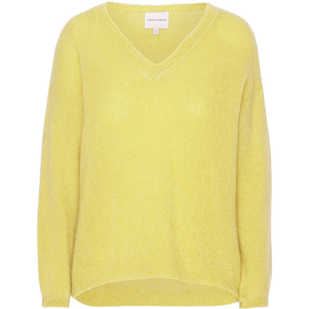 Silja V Neck Knit - Light Yellow sold by American Dream