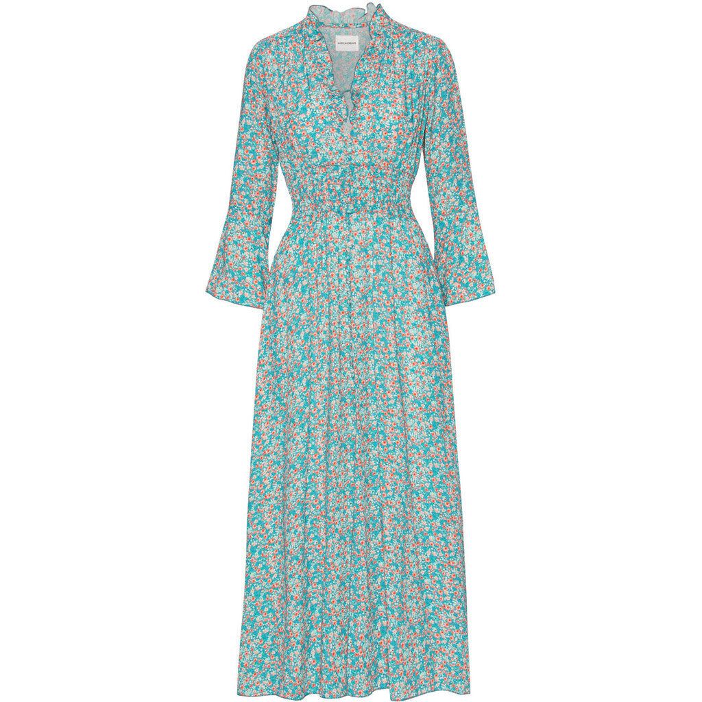 Sally Long Dress - Turquoise Multiflower sold by American Dream