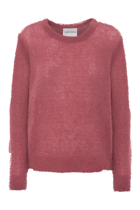 Ulla O Neck Knit Pullover Mauve - Sample sold by Americandreams