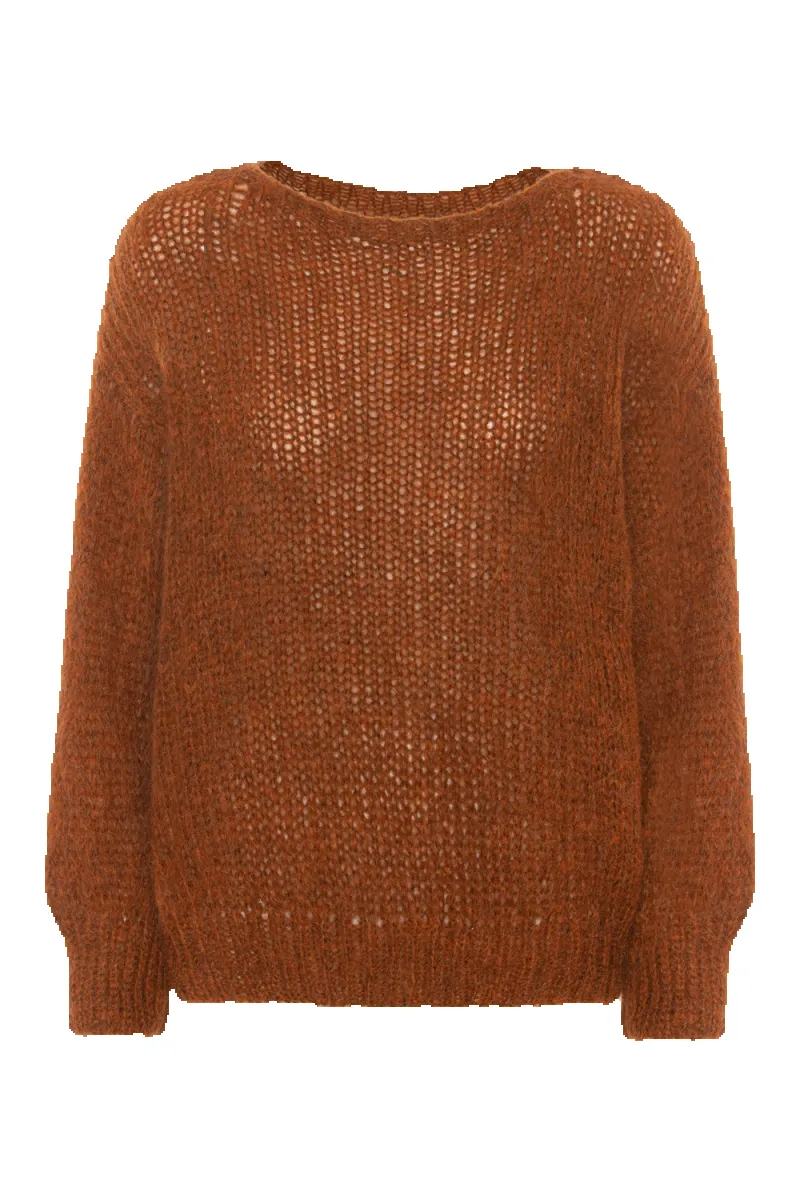 Amira Knit Pullover Rust sold by Americandreams