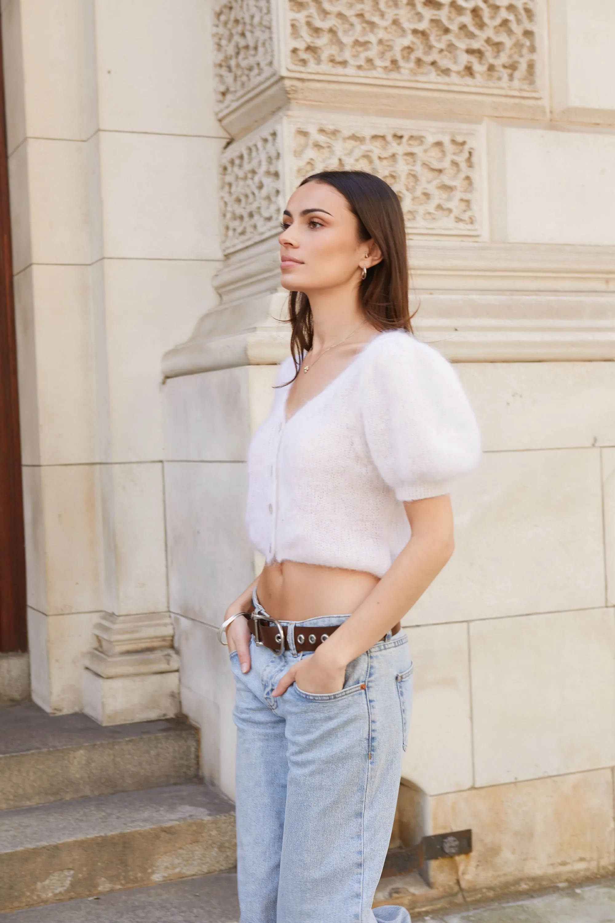 Harper Cardigan White sold by Americandreams product image thumbnail 4