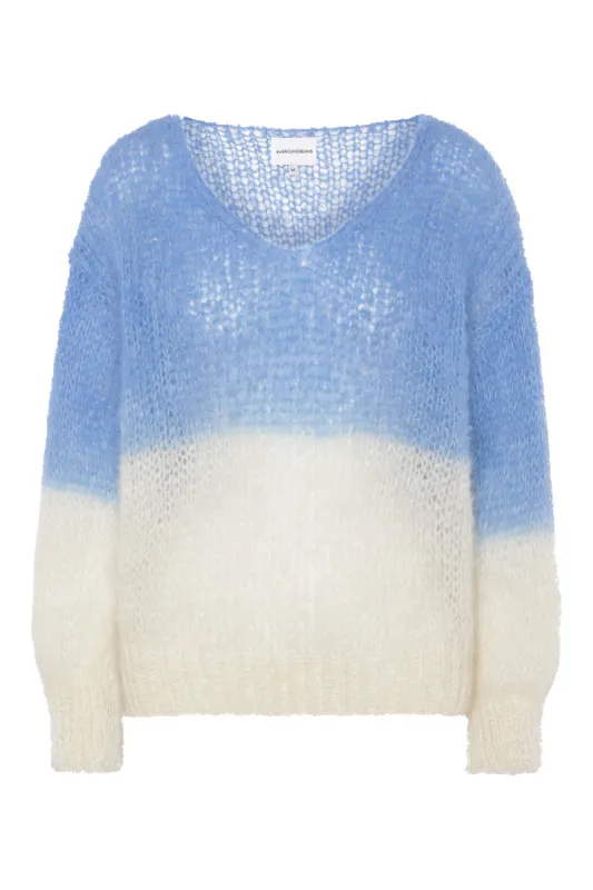 Milana Knit 2-Colored Sky Blue/White sold by Americandreams