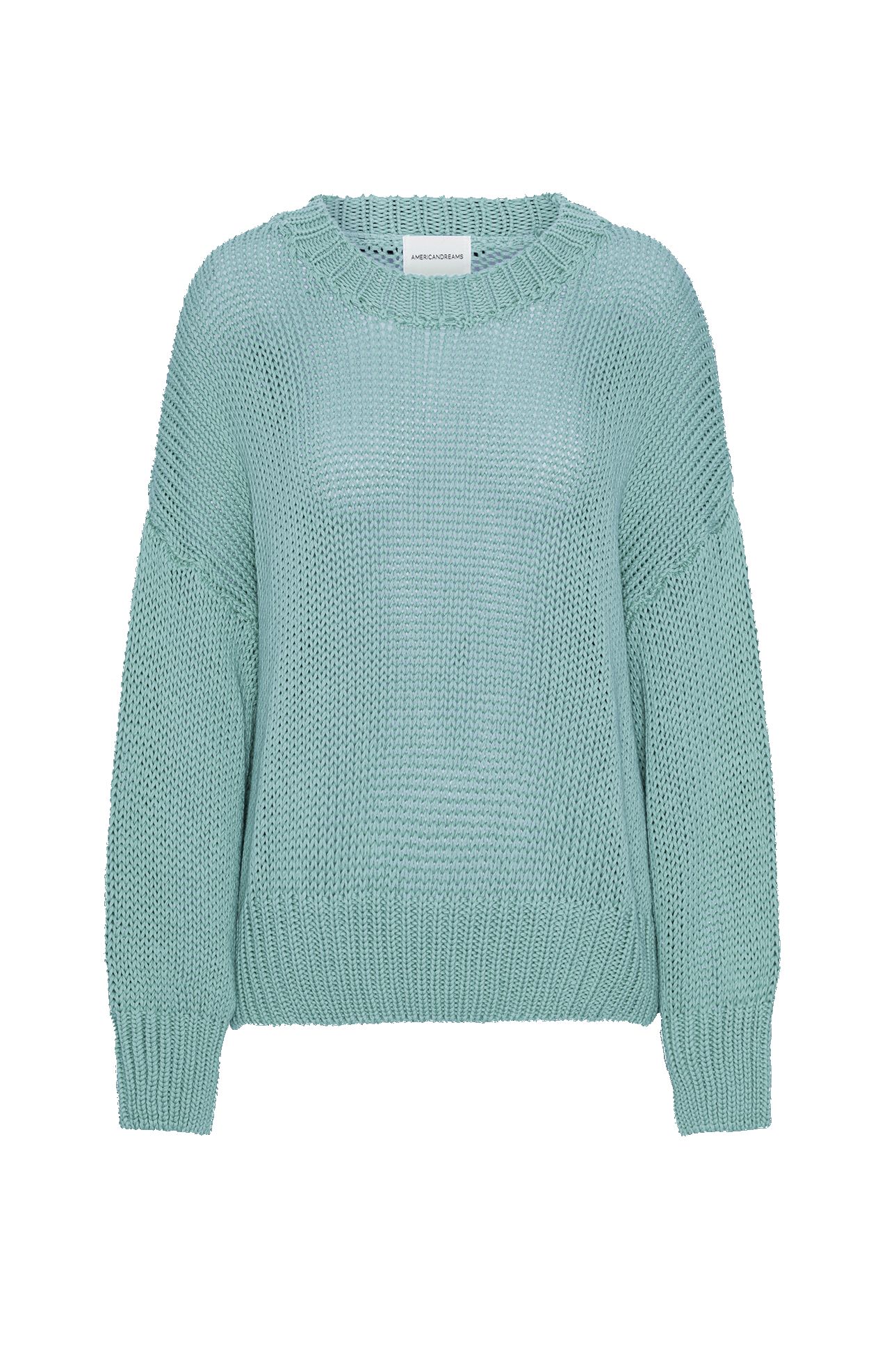 Pepper Round Neck Cotton Pullover Seafoam Green sold by American Dream