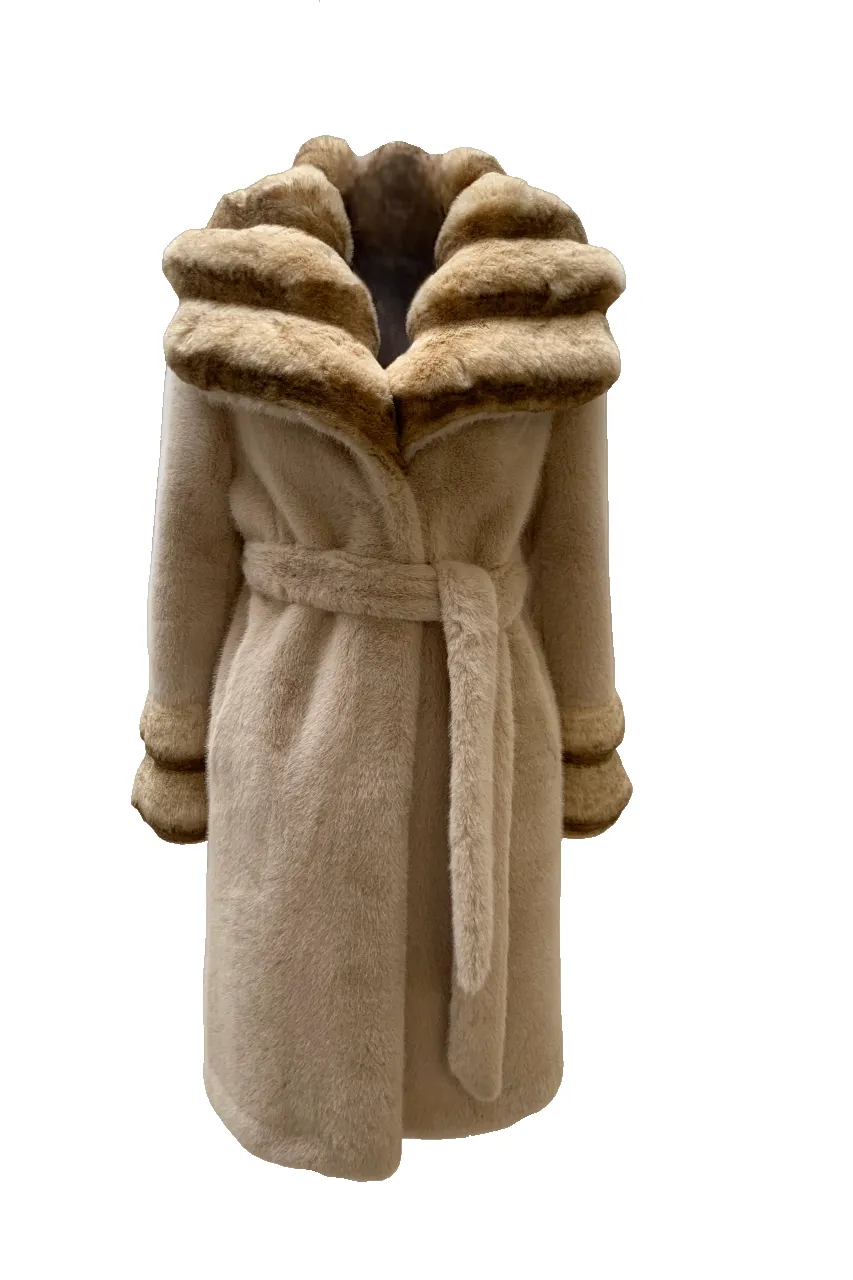 Selena Faux Fur Light Brown sold by American Dream