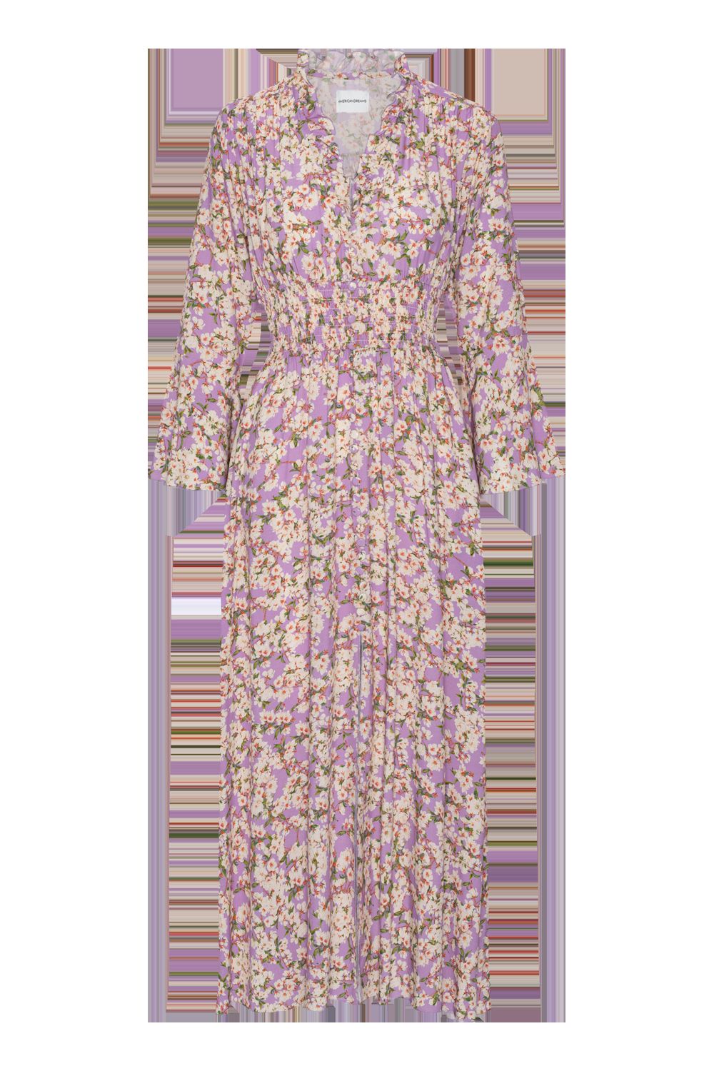 Sally Long Dress Lilac White Flowers sold by Americandreams