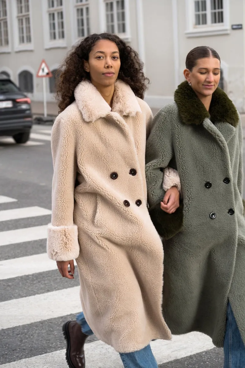 Fiona Long Wool Coat Beige sold by Americandreams product image thumbnail 2