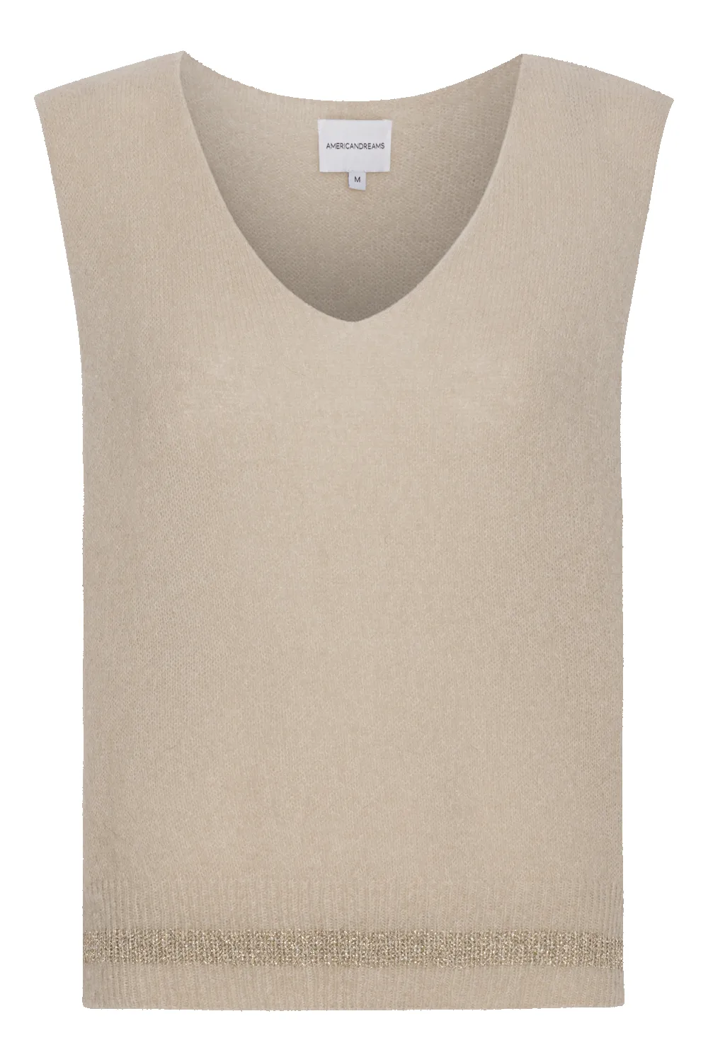 Anya V-Neck Vest Beige - Sample sold by Americandreams