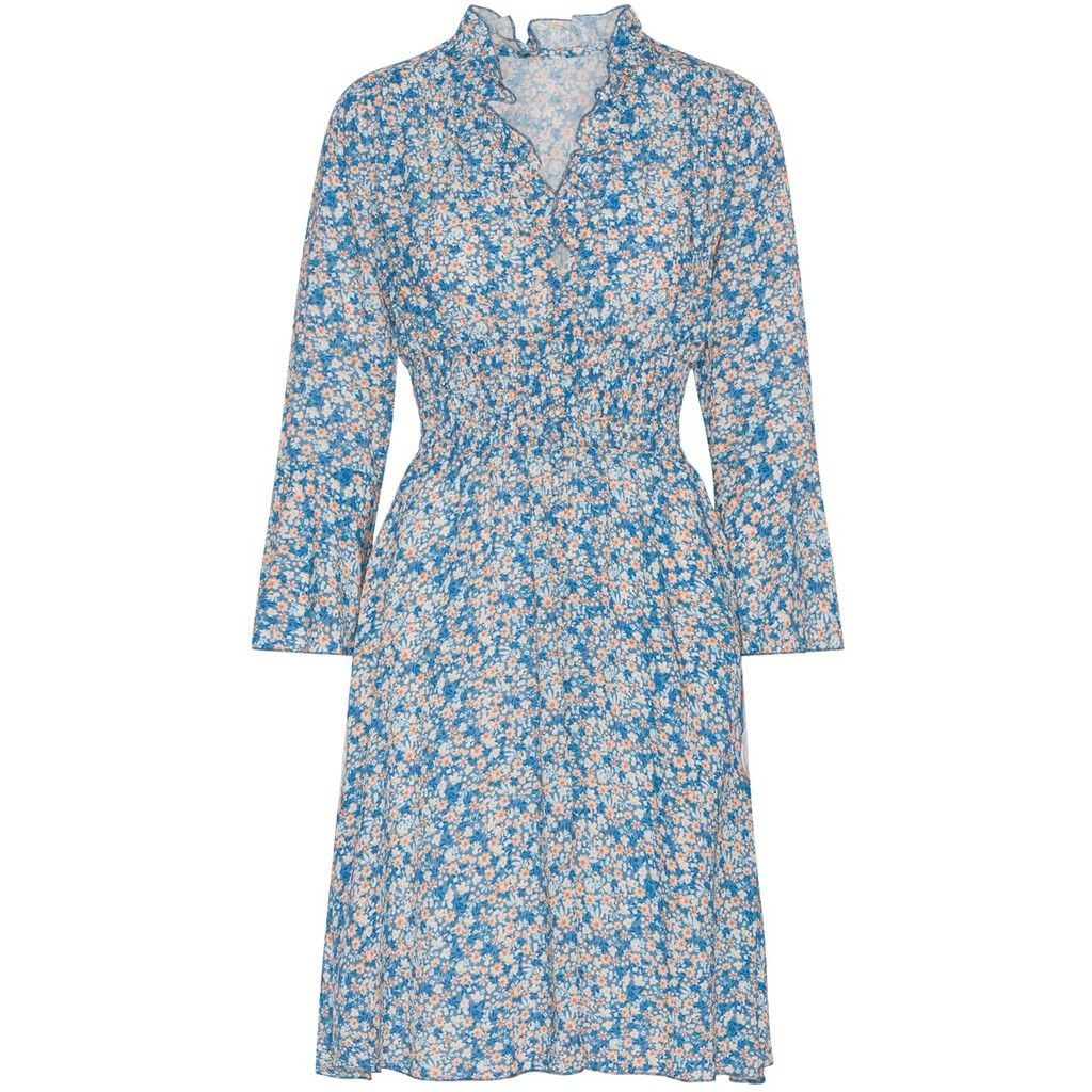 Sally Short Dress - Teal Blue Flower sold by American Dream