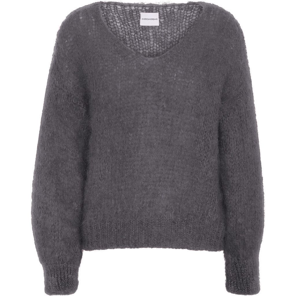 Milana LS Mohair Knit - Graphite sold by American Dream