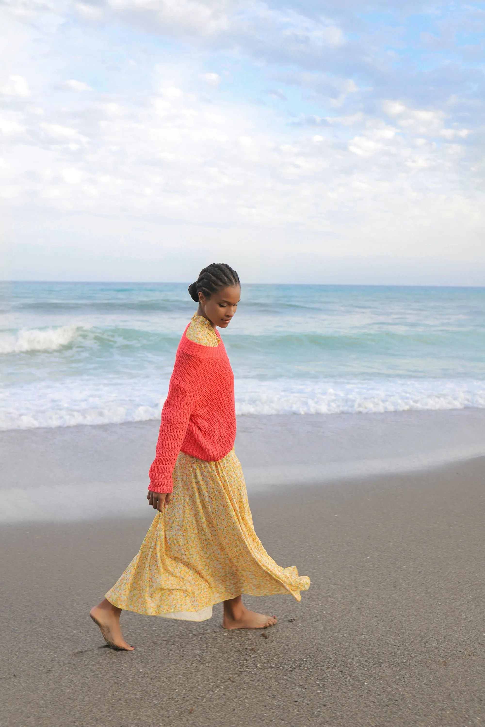 Sui Cotton Pullover Coral Red sold by Americandreams product image thumbnail 3