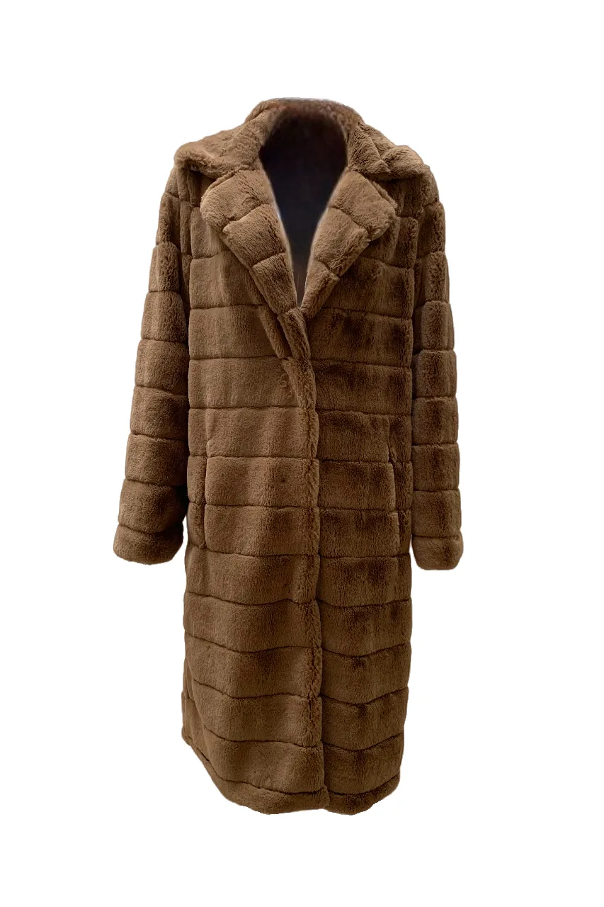 Adrianna Faux Fur Dark Brown - Sample sold by American Dream