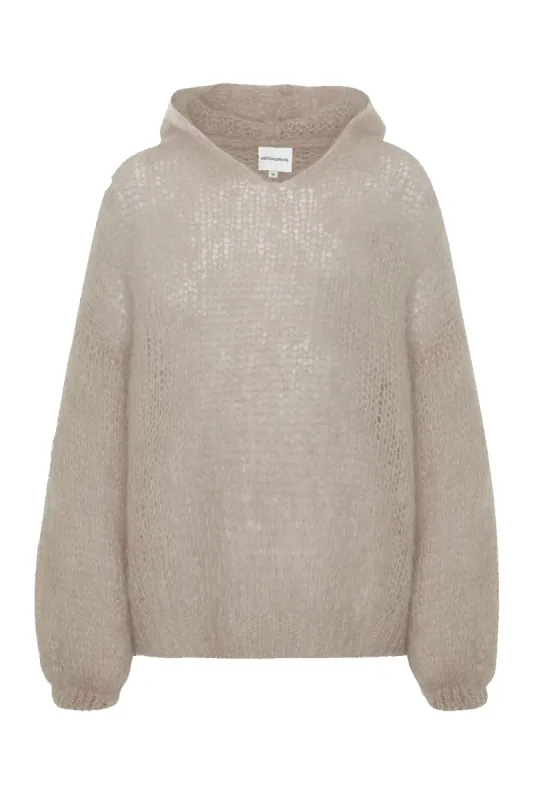 Antonella Mohair Hoodie Beige sold by Americandreams