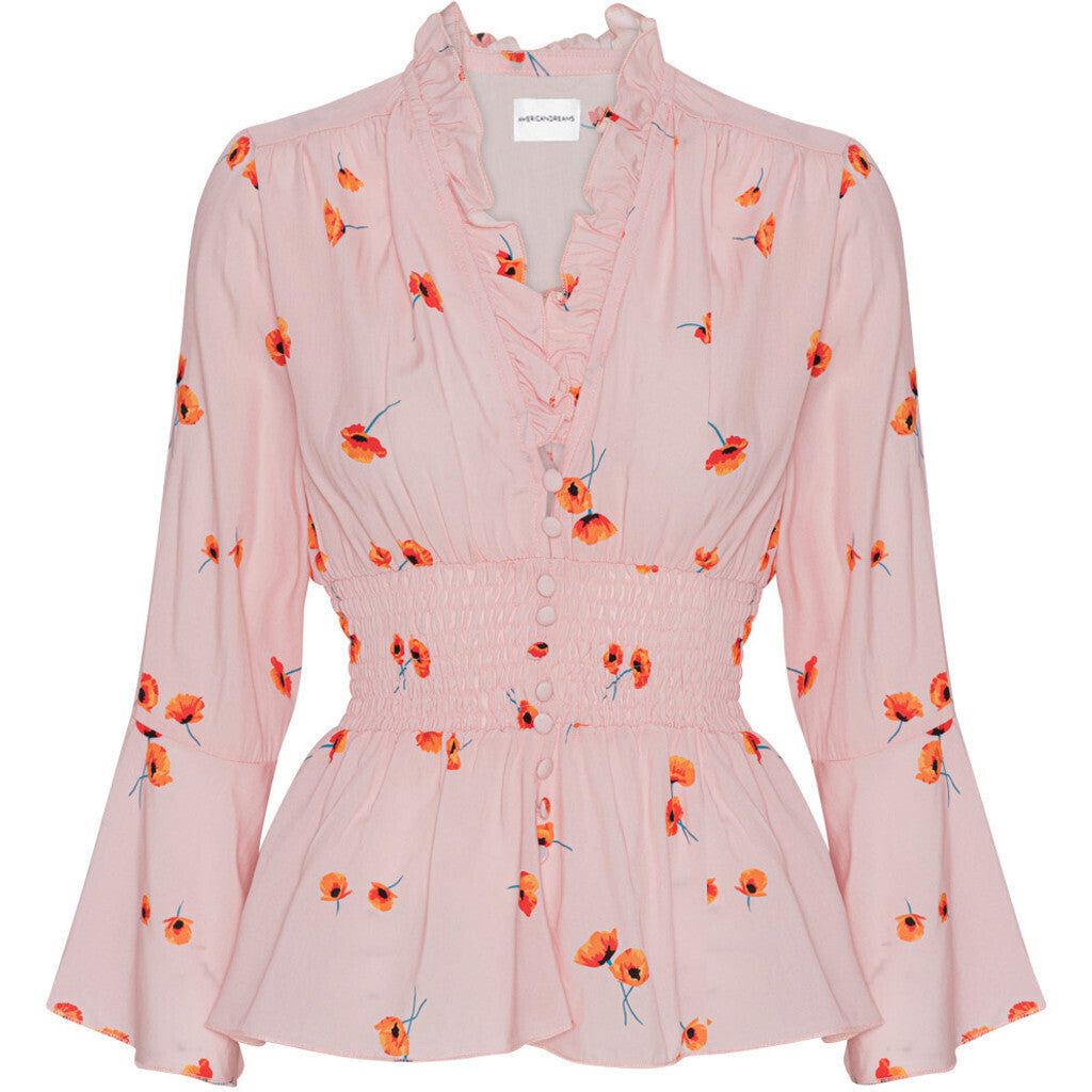 Sally Top - Light Pink / Red Flower sold by American Dream