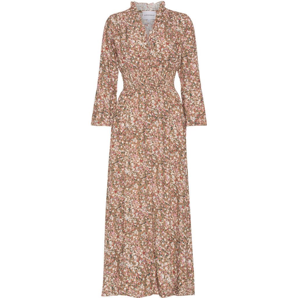 Sally Long Dress - Brown Flower sold by American Dream