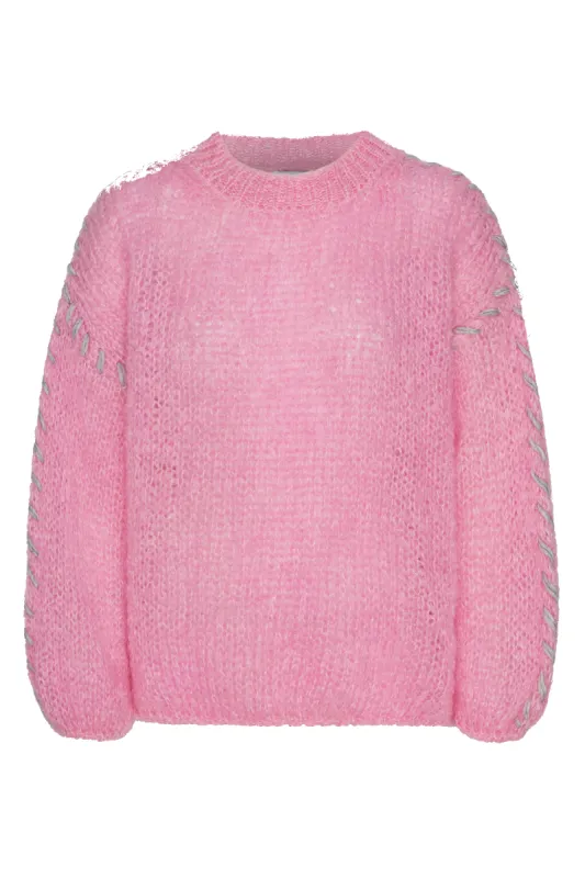 Catia Mohair Stitch Pullover Soft Berry sold by American Dream