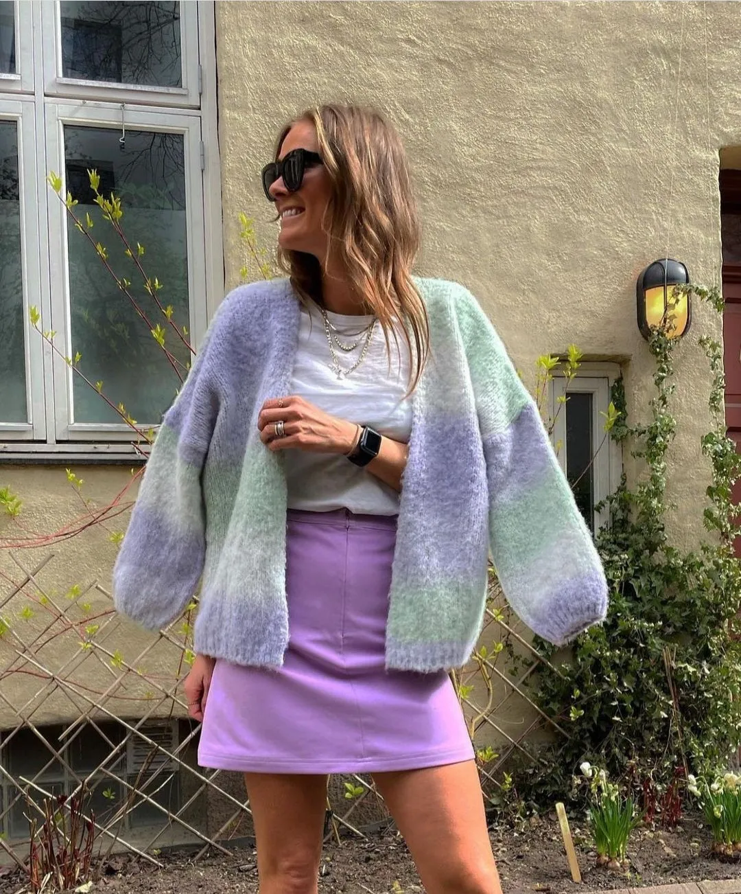 Caroline Cardigan Lilac Ombre - Sample sold by American Dream product image thumbnail 2