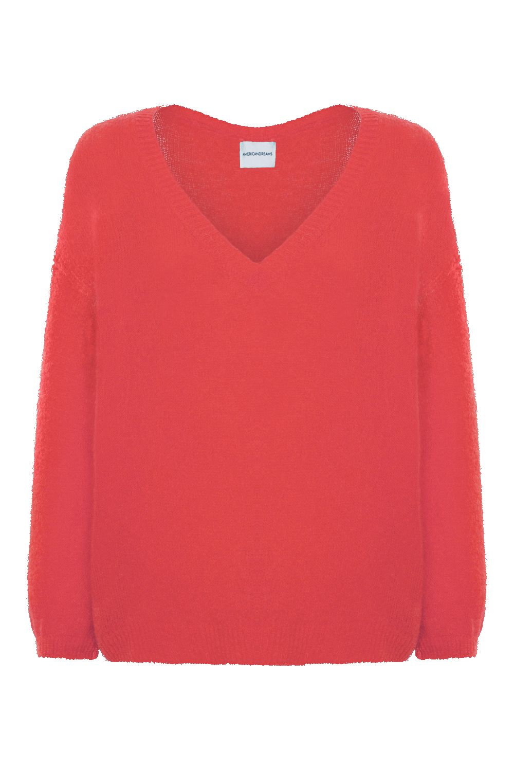 Silja V Neck Knit Coral Red sold by American Dream