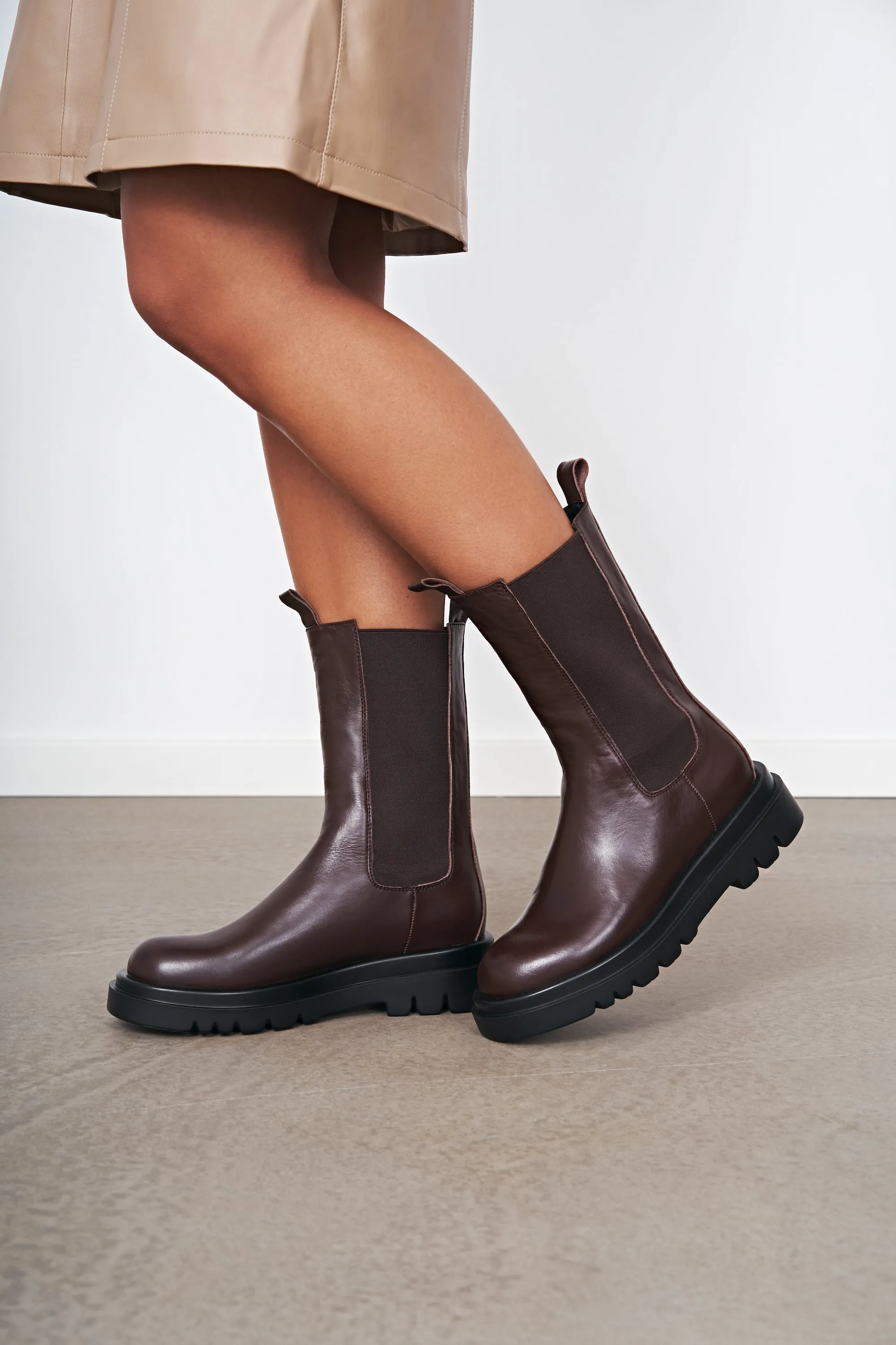 Kimora Leather Boots Dark Brown sold by Americandreams product image thumbnail 5