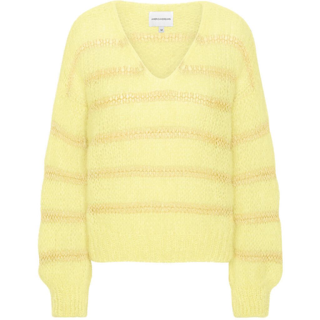 Katie LS Knit - Light Yellow W/ Light Yellow Lurex sold by American Dream