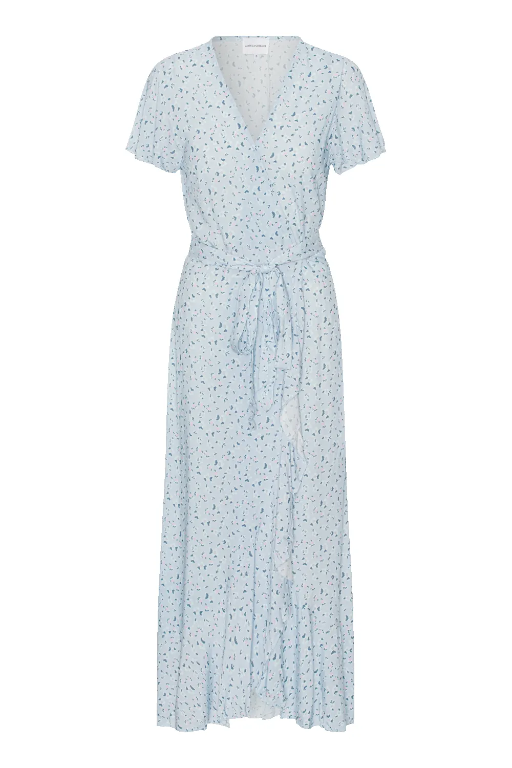 Milly Wrap Dress Long Light Blue Flower sold by Americandreams