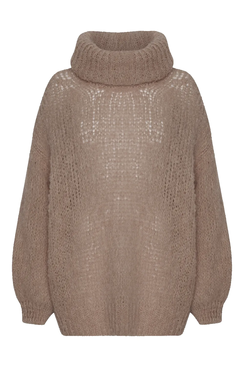 Pepper Roll Neck Alpaca Pullover Medium Brown sold by Americandreams