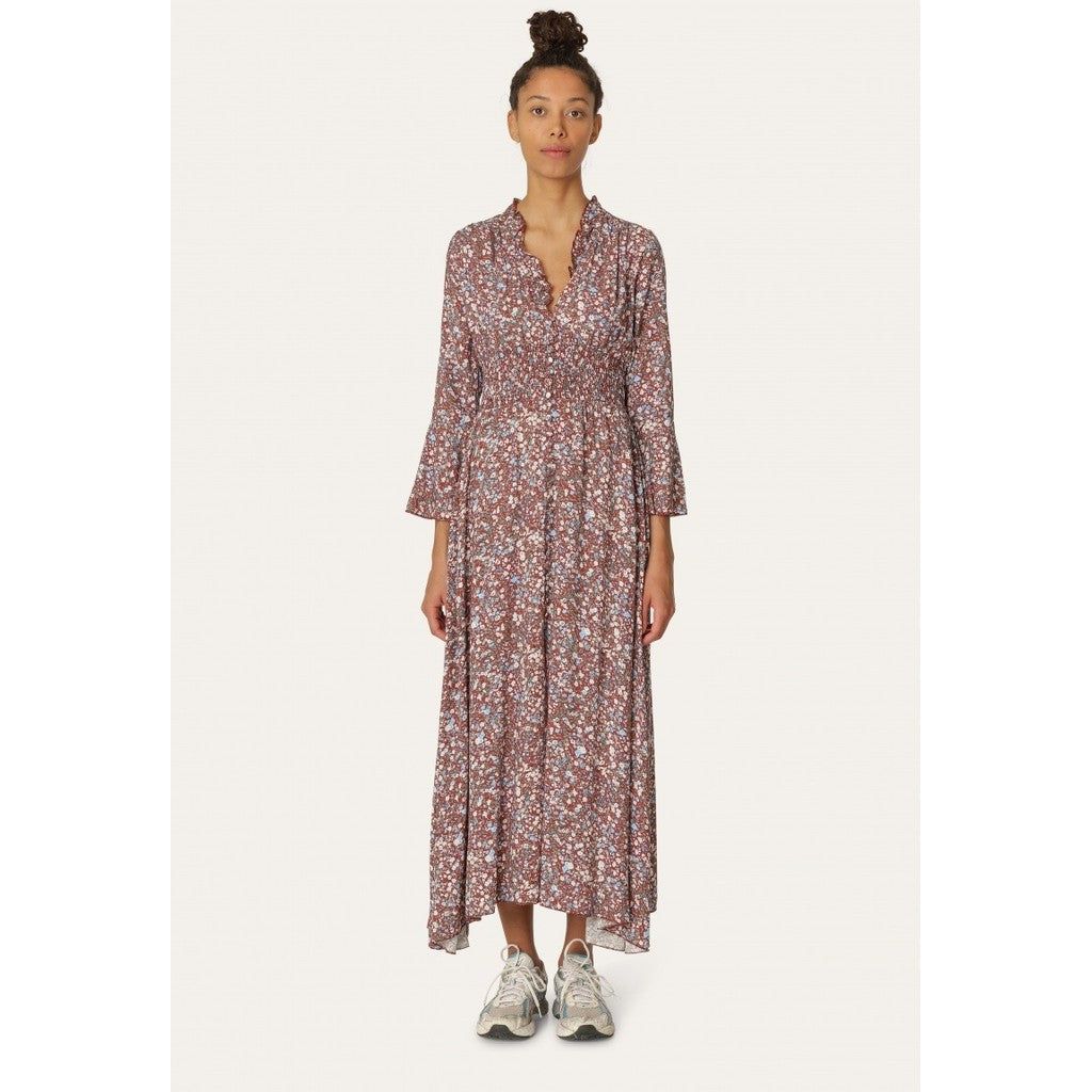 Sally Long Dress - Bordeaux Flower sold by American Dream product image thumbnail 2