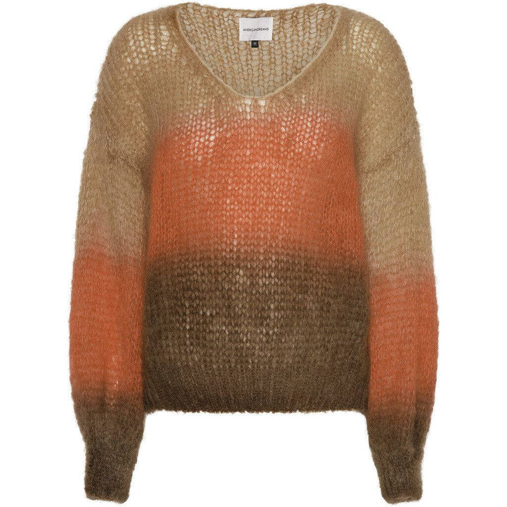 Milana LS Mohair Knit Ombre - Orange Ombre sold by American Dream