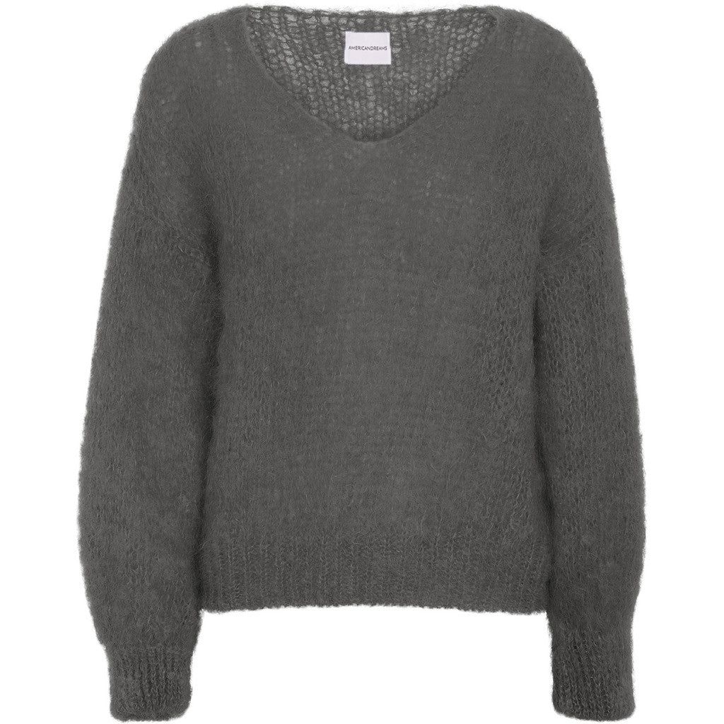Milana LS Mohair Knit - Anthracite Grey sold by American Dream