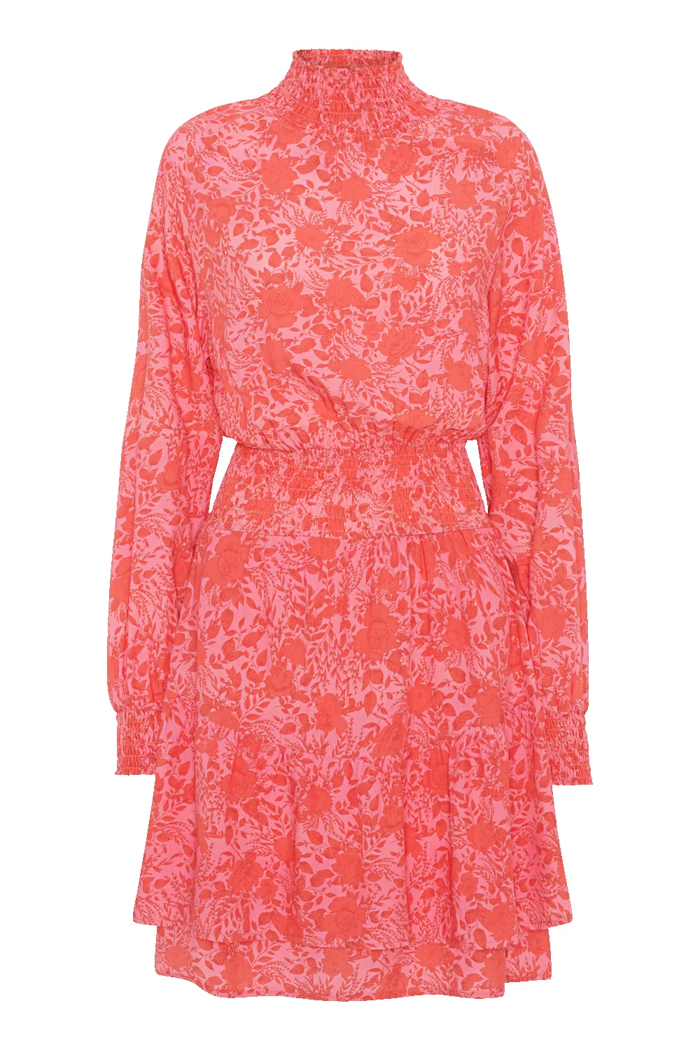 Daniella High Neck Dress Short Red Flower sold by Americandreams