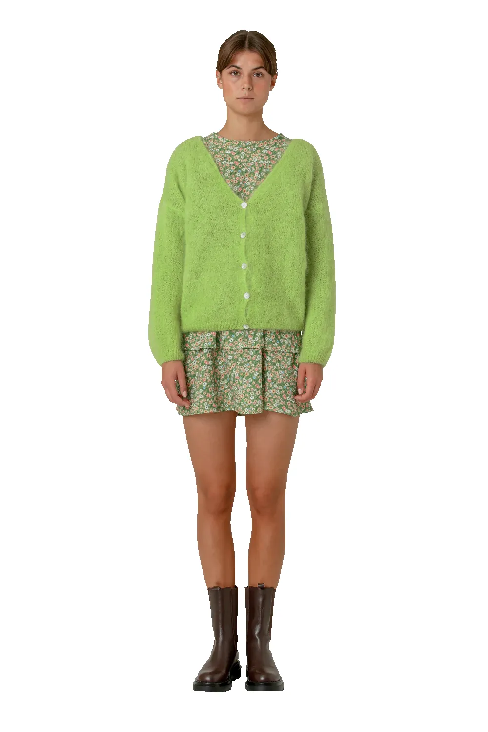 Cornelia LS Cardigan Lime sold by Americandreams product image thumbnail 2