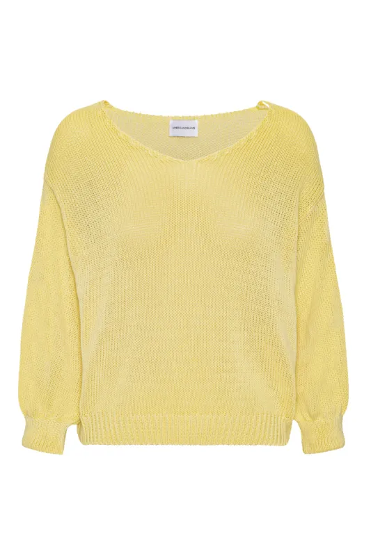 Milana LS Light Cotton Knit Light Yellow sold by Americandreams